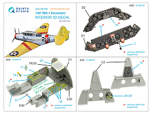 TBD-1 Devastator 3D-Printed & coloured Interior on decal paper (GWH)