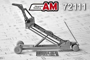 Additions (3D resin printing) 1/72 Cart crane with hydraulic hoist for suspension of bombs of up to 500 kg caliber (Advanced Modeling) 