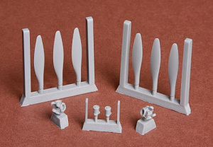 Additions (3D resin printing) 1/48 Bristol Blenheim propeller set (designed to be used with Airfix kits)[Mk.IF Mk.IV]