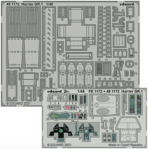 Photo Etching Kit 1/48 BAe Harrier GR.1 (designed to be used with Kinetic Model kits)