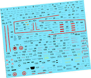 Decal 1/48 Bell Р-39 Stenciling Part III (P-39 Q) (Colibri Decals)