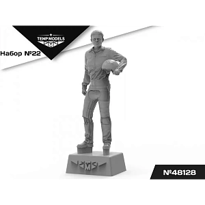 Figures (resin) 1/48 PILOTS OF THE Russian Aerospace Forces (PPK-3, ZSH-7) Set No. 22 (Temp Models)