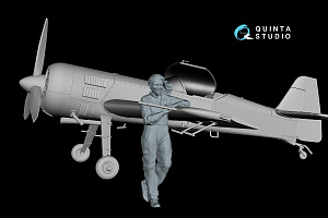 Svetlana stending near SU-31 (Quinta Models)