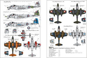 Decal 1/72 Foreign Gloster Meteor F.8s from Royal Netherlands (Xtradecal)