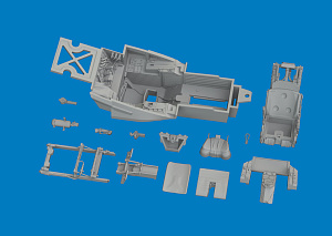 Additions (3D resin printing) 1/48 Lockheed-Martin F-35C cockpit (3D-Printed) 1/48 (designed to be used with Tamiya kits)