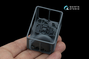Ka-52 radar bay with nose cone (Zvezda/Quinta Models) (with 3D-printed resin parts)