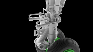 Additions (3D resin printing) 1/72 Ilyushin IL-18, Il-20, Il-22, Il-38 Landing gears with wheels (designed to be used with A-Model kits)