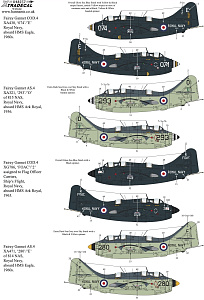 Decal 1/48 Fairey Gannet COD.4/AS.4/T.2/T.5 Collection (9) (Xtradecal)