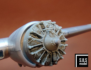 Additions (3D resin printing) 1/72 Boeing B-17F/B-17G Flying Fortress engine set (designed to be used with Revell kits) 3D-printed resin