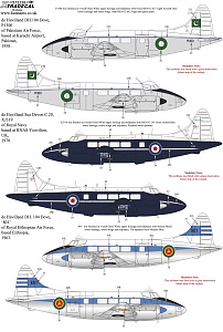 Decal 1/72 de Havilland Dove & Devon Collection (6) (Xtradecal)