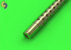 Military vehicle detailing sets (metal) 1/35 Browning M1919 .30 cal machine gun barrels-two piece muzzle (conical shape) (2pcs)