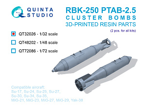 RBK-250 PTAB-2.5М Cluster Bombs, 2 pcs (for all kits)