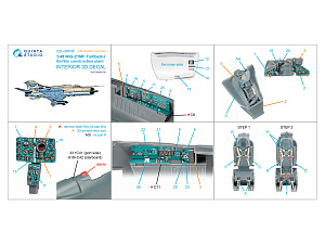 MiG-21MF Fishbed-J (Gorkiy plant) 3D-Printed & coloured Interior on decal paper (Eduard) (with 3D-printed resin parts)