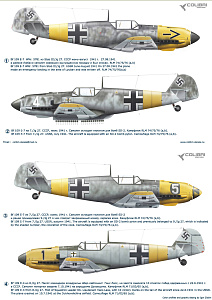 Decal 1/72 Bf-109 E III/JG 27 (Operation Barbarossa) Part I (Colibri Decals)