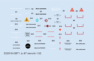 Decal 1/32 Ju 87 stencils (HAS/TRUMP/REV)