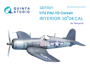 F4U-1D Corsair 3D-Printed & coloured Interior on decal paper (for Tamiya  kit)