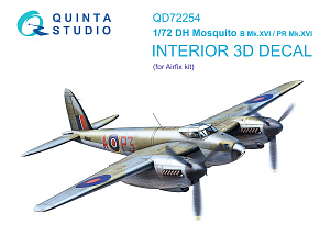 DH Mosquito B Mk.XVI/PR.XVI 3D-Printed & coloured Interior on decal paper (Airfix) (with 3D-printed resin parts)