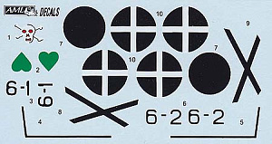 Decal 1/72 Messerschmitt Bf-109V3,V4 / 2 decal versions Legion Condor in Spain (AML)