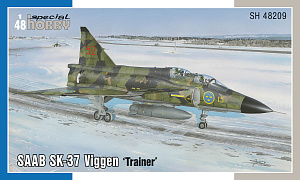 Model kit 1/48 SAAB SK-37 Viggen 'Trainer' (3x camo) (Special Hobby)