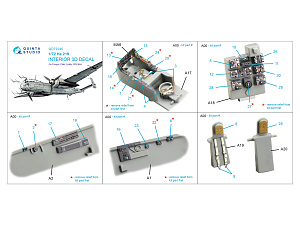He 219 3D-Printed & coloured Interior on decal paper (Dragon)