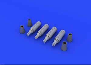 Additions (3D resin printing) 1/72 Mikoyan MiG-21MF armament (designed to be used with Eduard kits)