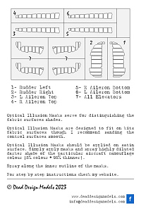 Hawker Hurricane Mk.IIc 3D/optical illusion paint mask for control surfaces (designed to be used with Arma Hobby kits)