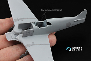 La-5 Detailing Set Pt.3: Landing gear doors, Flaps cover, hatches and panels (Zvezda) (with 3D-printed resin parts) 