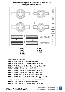 North-American B-25J Mitchell National Insignia (designed to be used with Hong Kong Models kits)