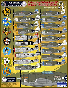 Decal 1/48 Colors & Markings of Republic P-47s Thunderbolts Part 3t (Furball Aero-Design)