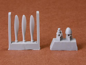 Additions (3D resin printing) 1/72 Fiat G.50 Propeller set (designed to be used with Fly kits) [Fiat G.50bis/AS]