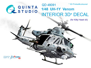  UH-1Y Venom 3D-Printed & coloured Interior on decal paper (for Kitty Hawk  kit)