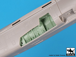 Additions (3D resin printing) 1/48      Dassault-Mirage F.1CT/CR wheel bays (designed to be used with Kitty Hawk Model kits)