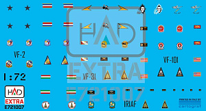 Decal 1/72 F-14A/D Helmet & dress sewing markings Vol.1 (HAD)