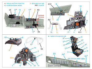 F-4J Phantom II 3D-Printed & coloured Interior on decal paper (Academy) (with 3D-printed resin parts)