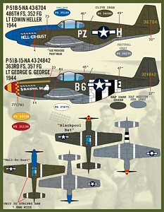 Decal 1/48 Colors & Marking of North-American P-51s Part I (Furball Aero-Design)