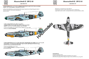 Decal 1/72 Messerschmitt Bf 109 G-14 (3x camo) (HAD)