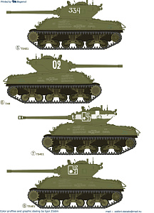 Decal 1/35 M4A2 Sherman (76) - in Red Army II (Colibri Decals)