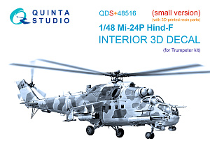 Mi-24P Hind-F 3D-Printed & coloured Interior on decal paper (Trumpeter) (small version) (with 3D-printed resin parts)