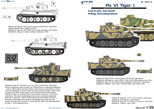 Decal 1/35 Pz VI Tiger I - Part IV SS-Pz.Div- Das Reich (Colibri Decals)