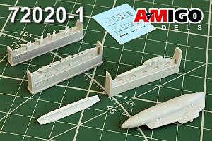Additions (3D resin printing) 1/72 "Ether-1M" Radiation reconnaissance container, launching device P-62-2