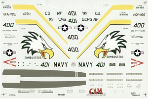 Decal 1/48 McDonnell-Douglas F/A-18C 164968 VFA-195 Dambusters NF/400 'Chippy Ho' (CAM)