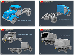 Model kit 1/35 GERMAN 3t CARGO TRUCK 3.6-36S LATE (MiniArt)