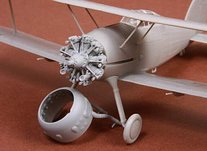 Additions (3D resin printing) 1/48 Gloster Gladiator Mk.I/Mk.II engine, exhaust & cowling (designed to be used with Eduard kits and Roden kits)