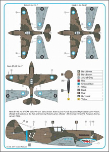 Decal 1/72 Curtiss Hawk 81-A2 of China Air Force WWII x 6 (AML)