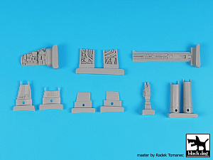 Additions (3D resin printing) 1/48 Sepecat Jaguar Big set (designed to be used with Kittyy Hawk Models kits) 