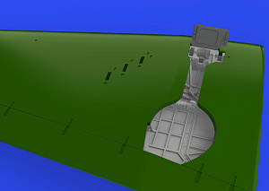 Additions (3D resin printing) 1/48  Grumman F6F Hellcat wheel bays 3D-Printed (designed to be used with Eduard kits) 