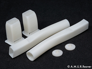 Additions (3D resin printing) 1/48 Air intakes and integral ducts for the SEPECAT Jaguar GR.1/Gr.1A model (A.M.U.R.Reaver) 