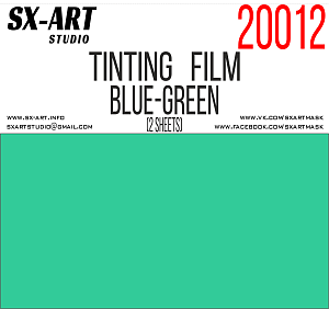 Blue-green tinting film 140x200 (2 sheets) (SX-Art)