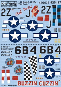 Decal 1/72 Republic P-47D Thunderbolt 44-20437 (Kits-World)