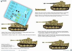 Decal 1/35 Pz VI Tiger I - Part II SS-Pz.Div- LSSAH, Das Reich, Totenkorf (Colibri Decals)